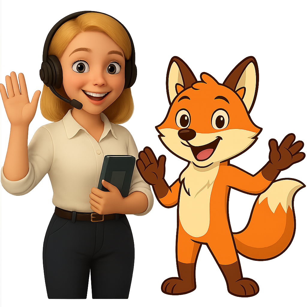 GoFlow Fox saludando